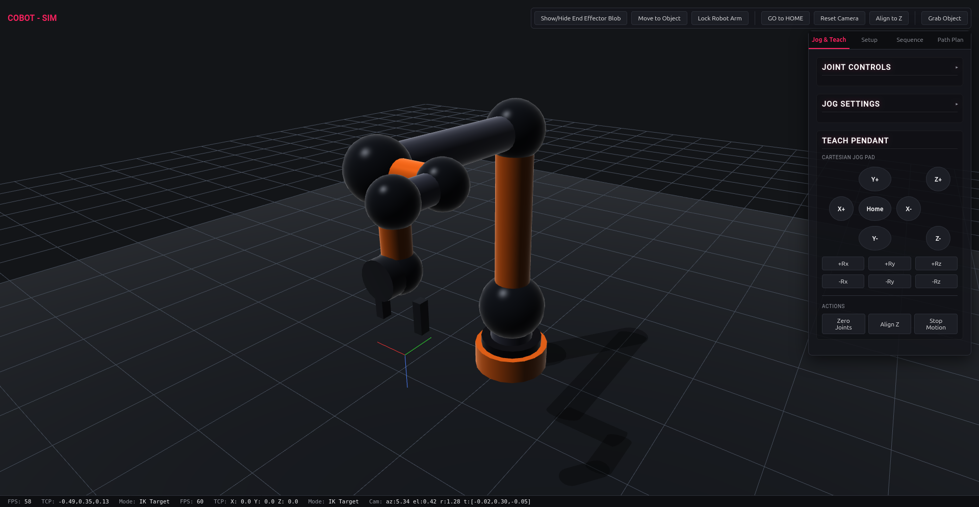 Robot arm simulation